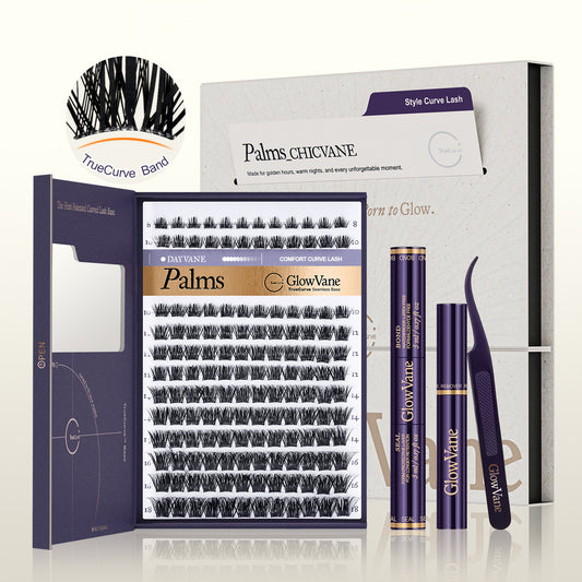 GlowVane TrueCurve Lash Cluster Kit - Palms